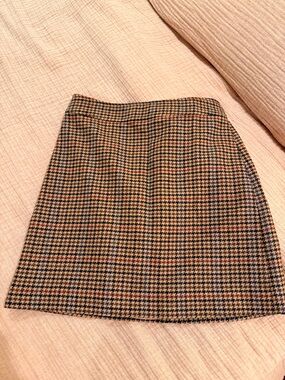 J. Crew Houndstooth Mini Skirt